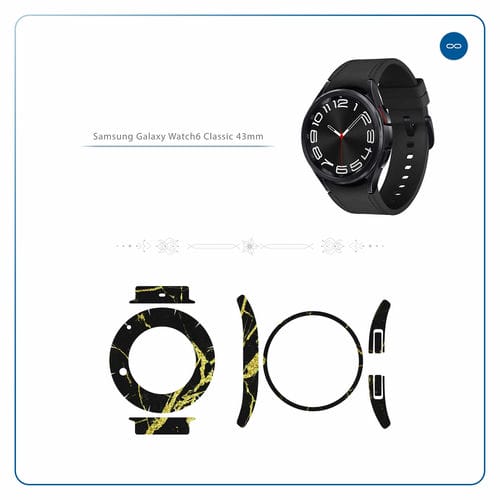 Samsung_Watch6 Classic 43mm_Graphite_Gold_Marble_2